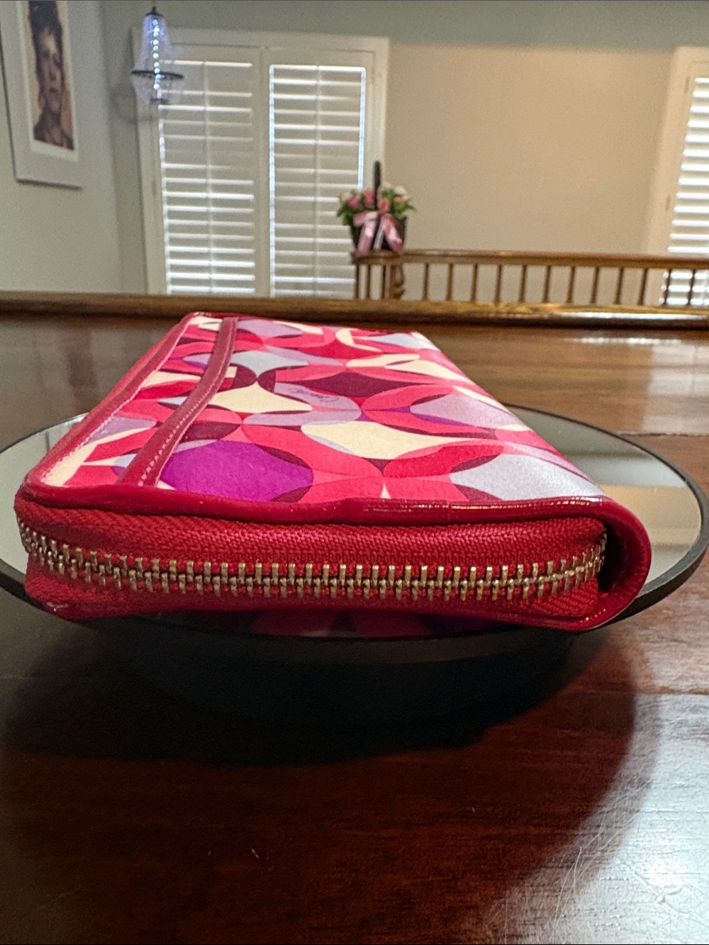 COACH Poppy Y2K Op Art Optic Wristlet Wallet - Picture 7 of 14